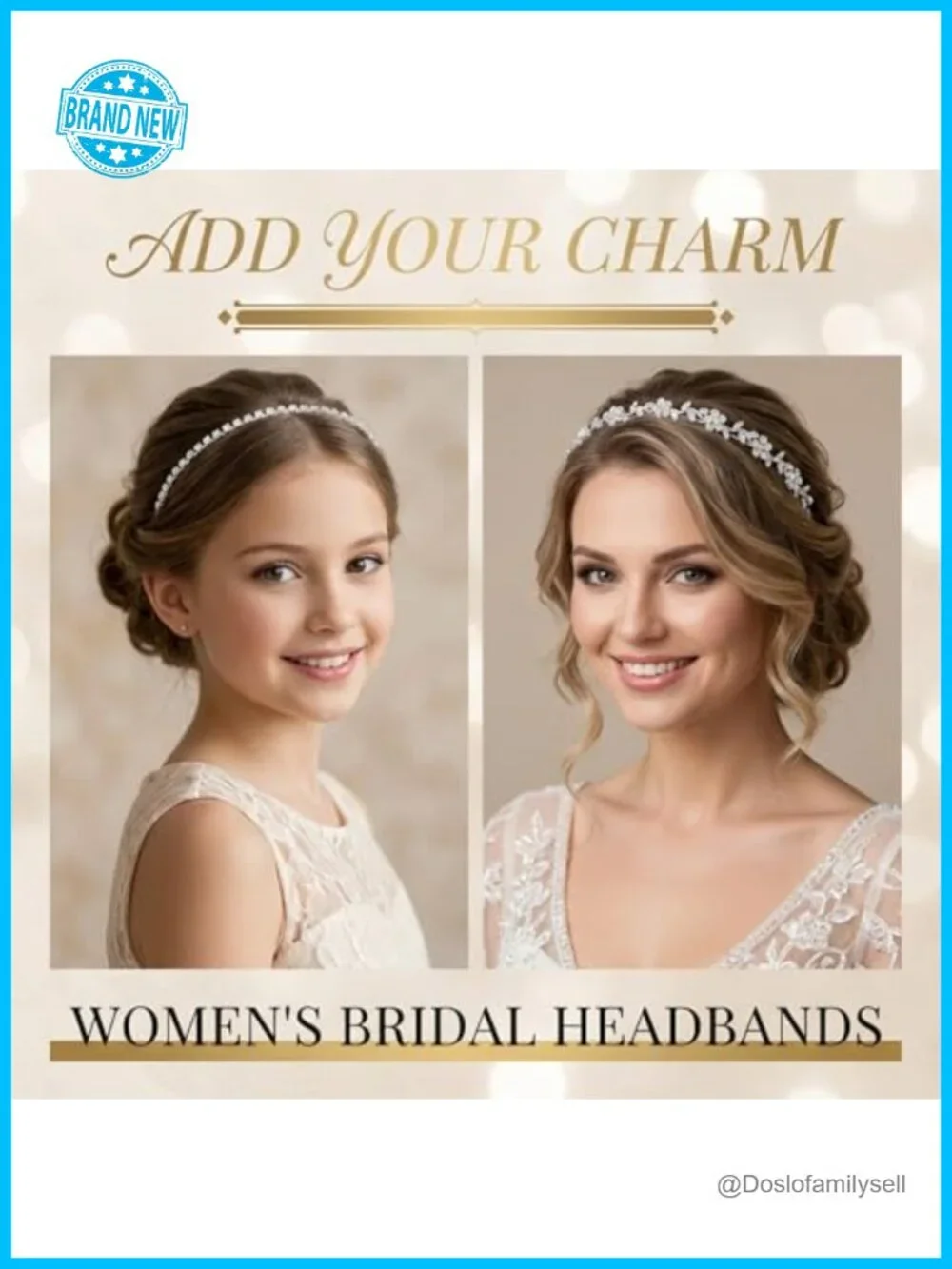 4 Pack Rhinestone Headbands Bling Wedding Hair Band Metal Prom Accessory